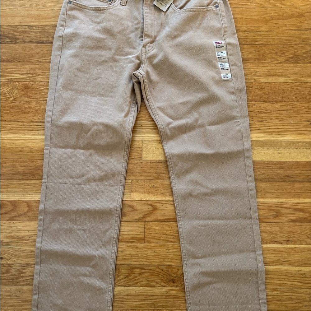Levi's Men's Slim Straight Jeans in Beige